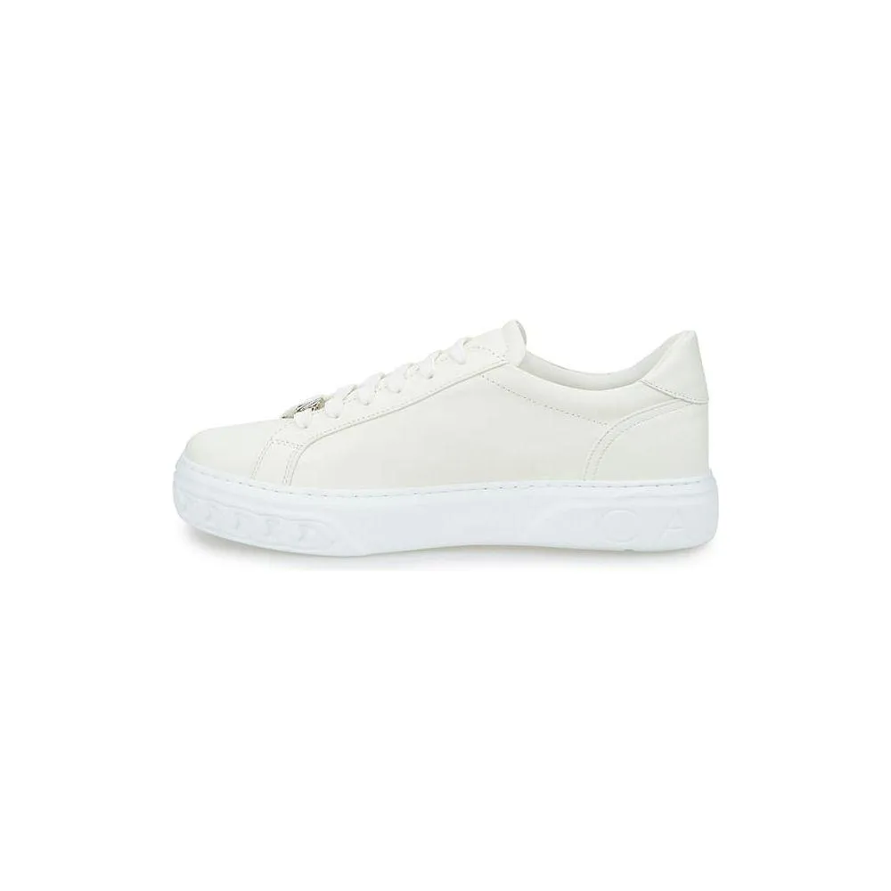 Casadei Sleek White Leather Sneakers