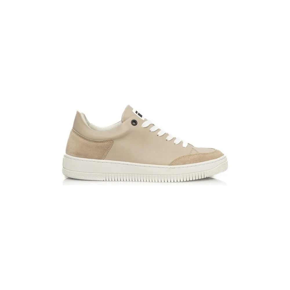 Cerruti 1881 Beige Leather Women Sneaker