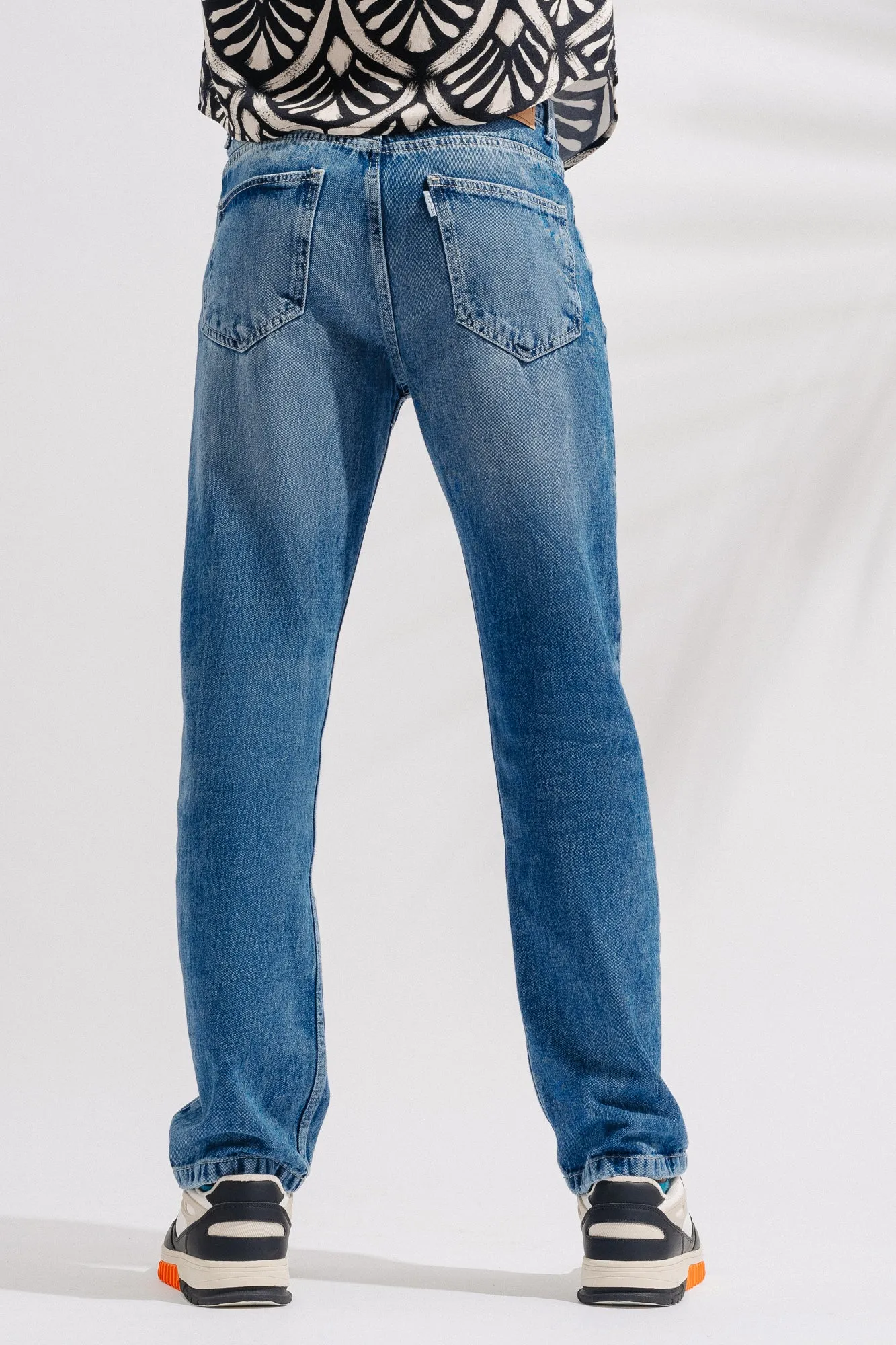 Classic Blue Men's Straight Jeans