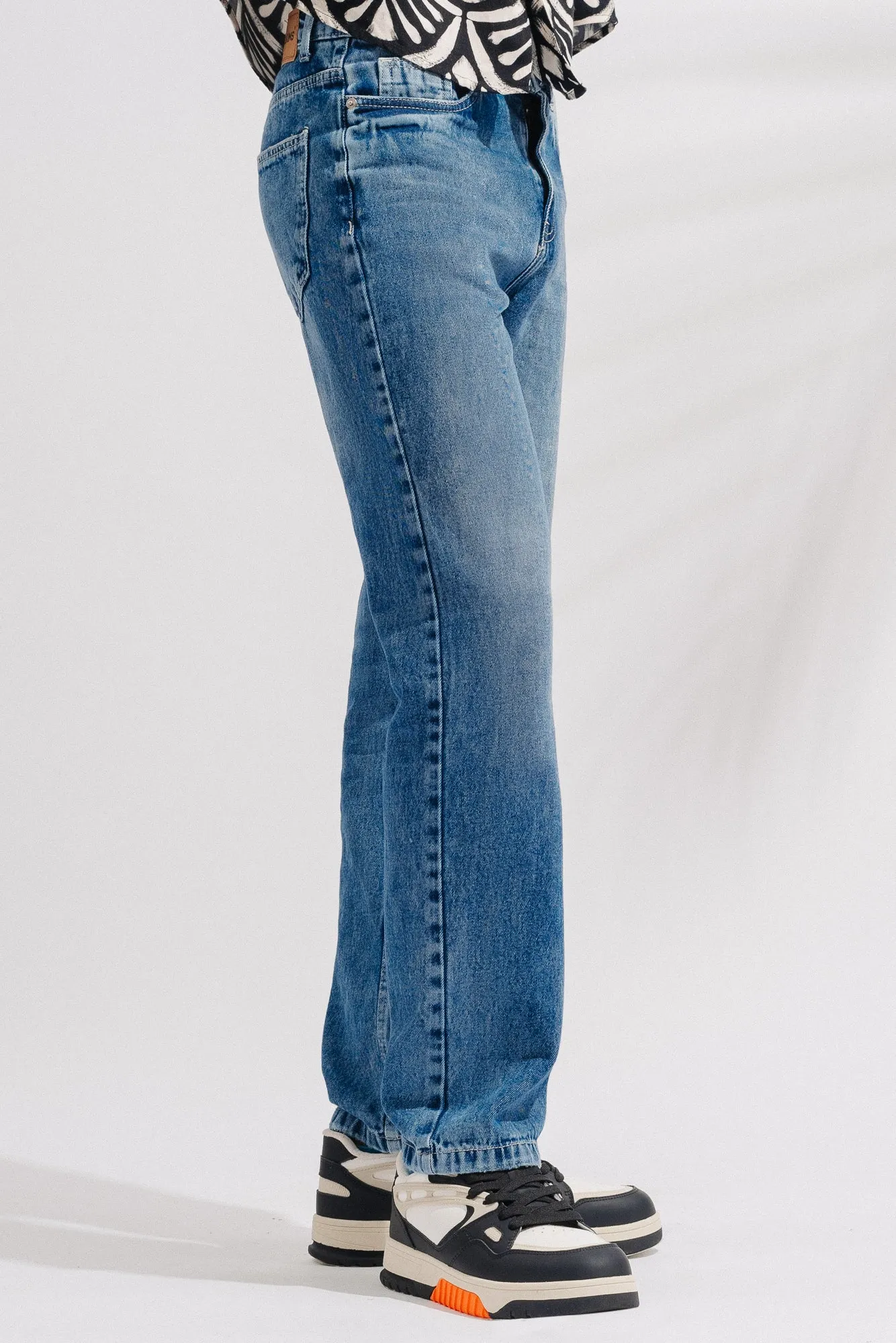 Classic Blue Men's Straight Jeans