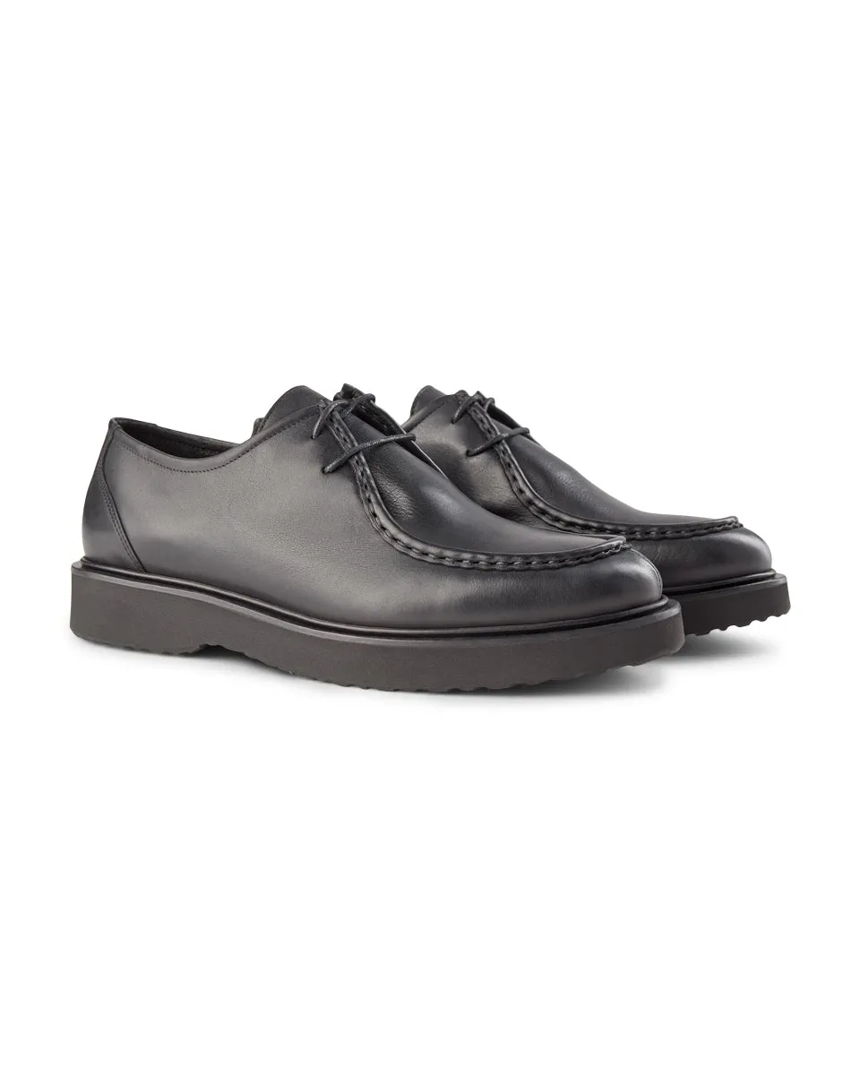 Cosmos apron shoe leather - BLACK