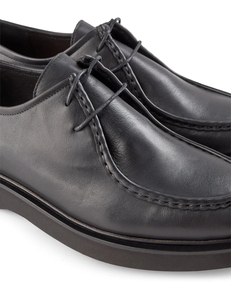 Cosmos apron shoe leather - BLACK