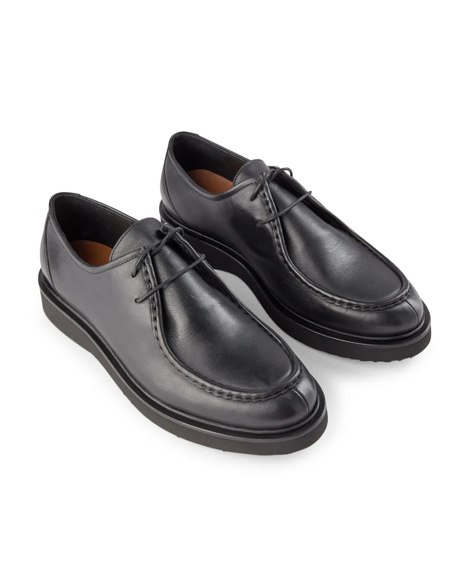 Cosmos apron shoe leather - BLACK