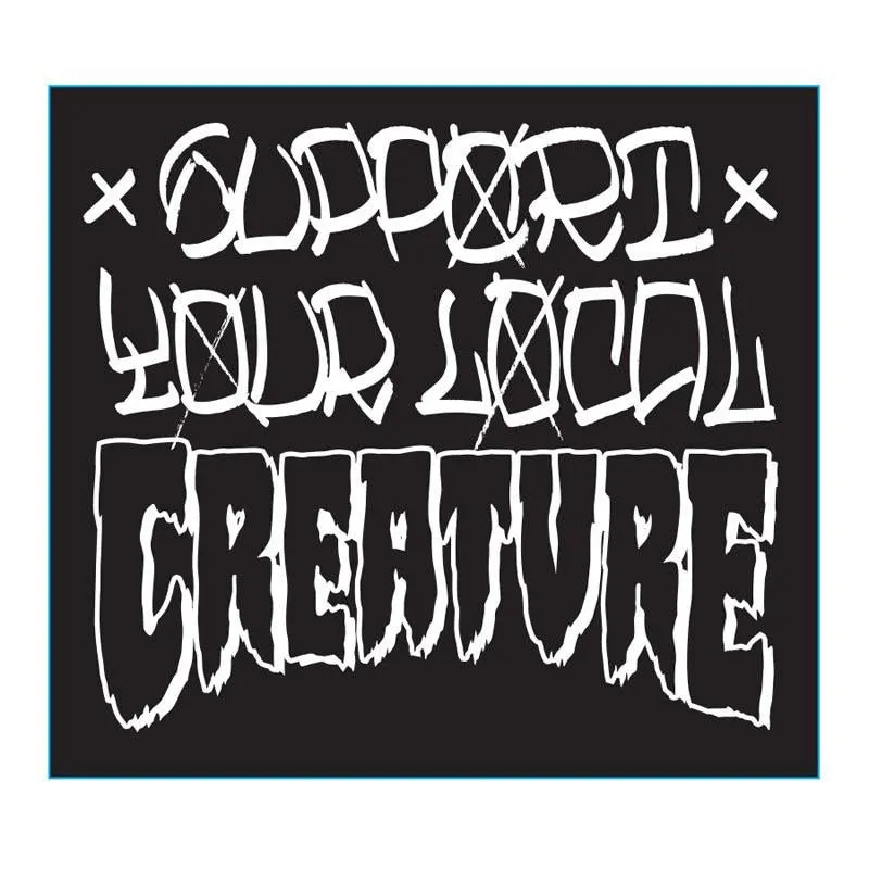 Creature 5"x 4.5" Support Skateboard Sticker