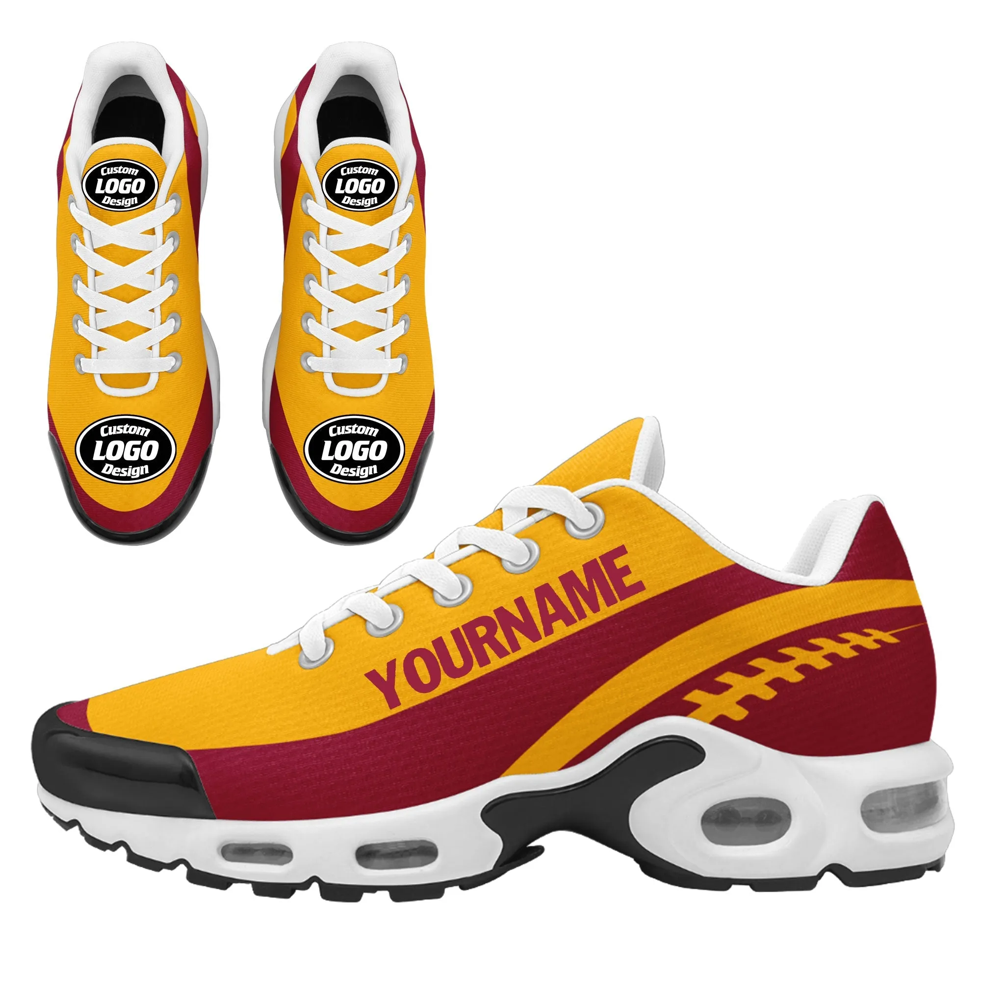 Custom Yellow Red TN Shoes Personalized Sneakers TN-D020077-2