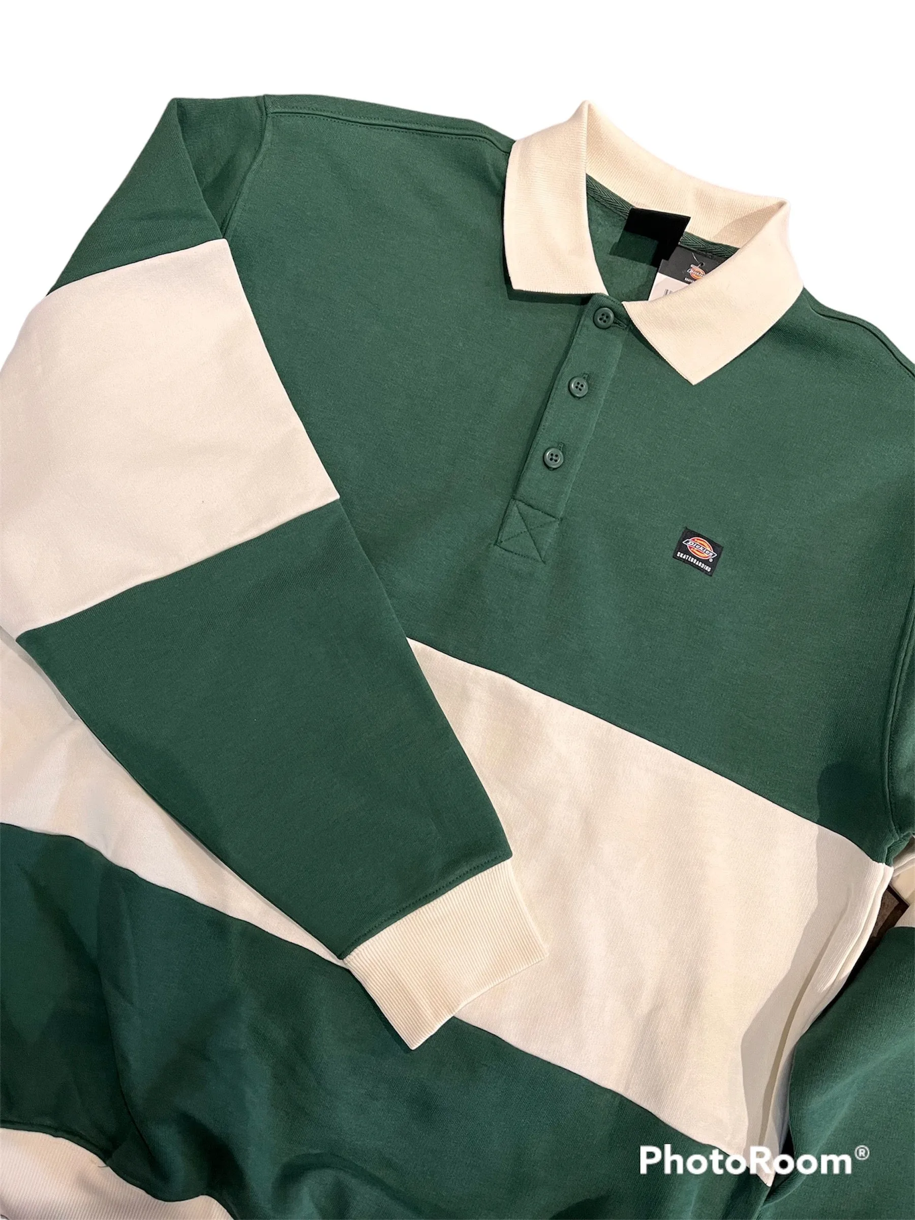 Dickies Skateboarding Long Sleeve Rugby Shirt - Pine Stripe