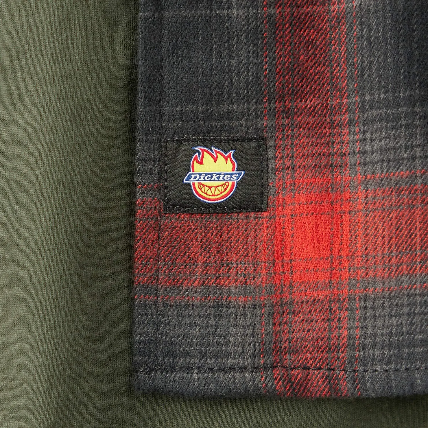 DICKIES X Spitfire Flannel Shirt Red Ochre