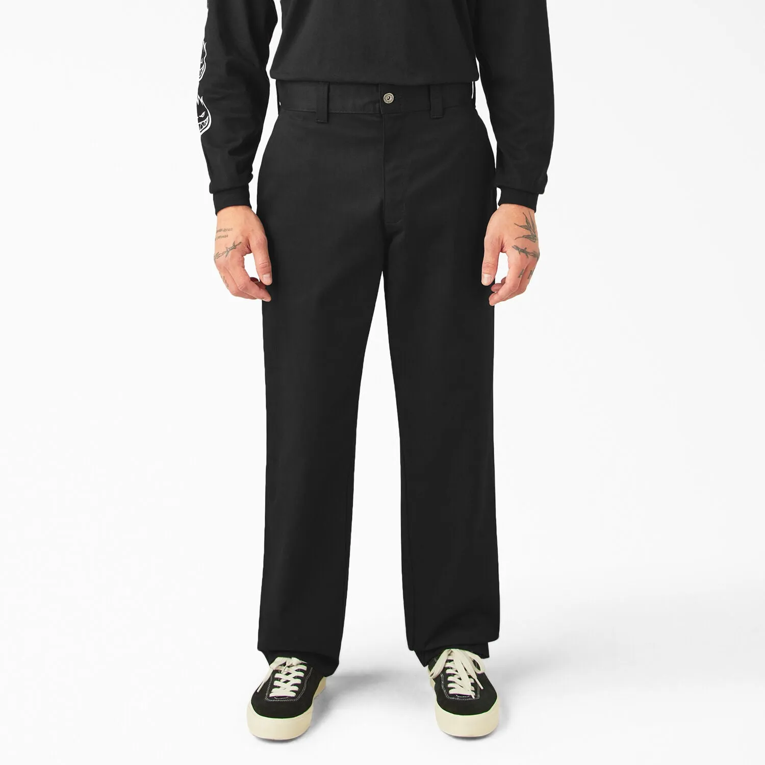 Dickies X Spitfire Twill Flannel Cuff Pants - Black