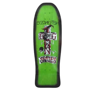 Dogtown Stonefish 80s Reissue Skateboard Deck - 10.125" Lime/Black Fade