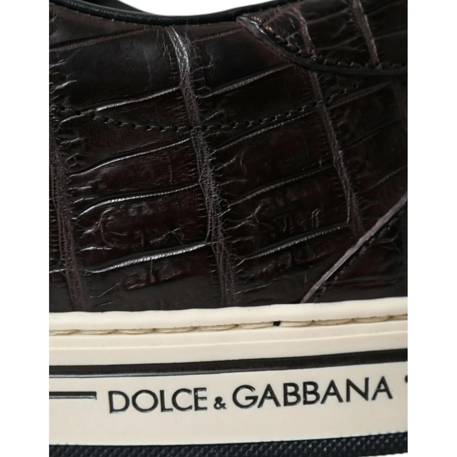 Dolce & Gabbana Elegant Exotic Leather Low-Top Sneakers