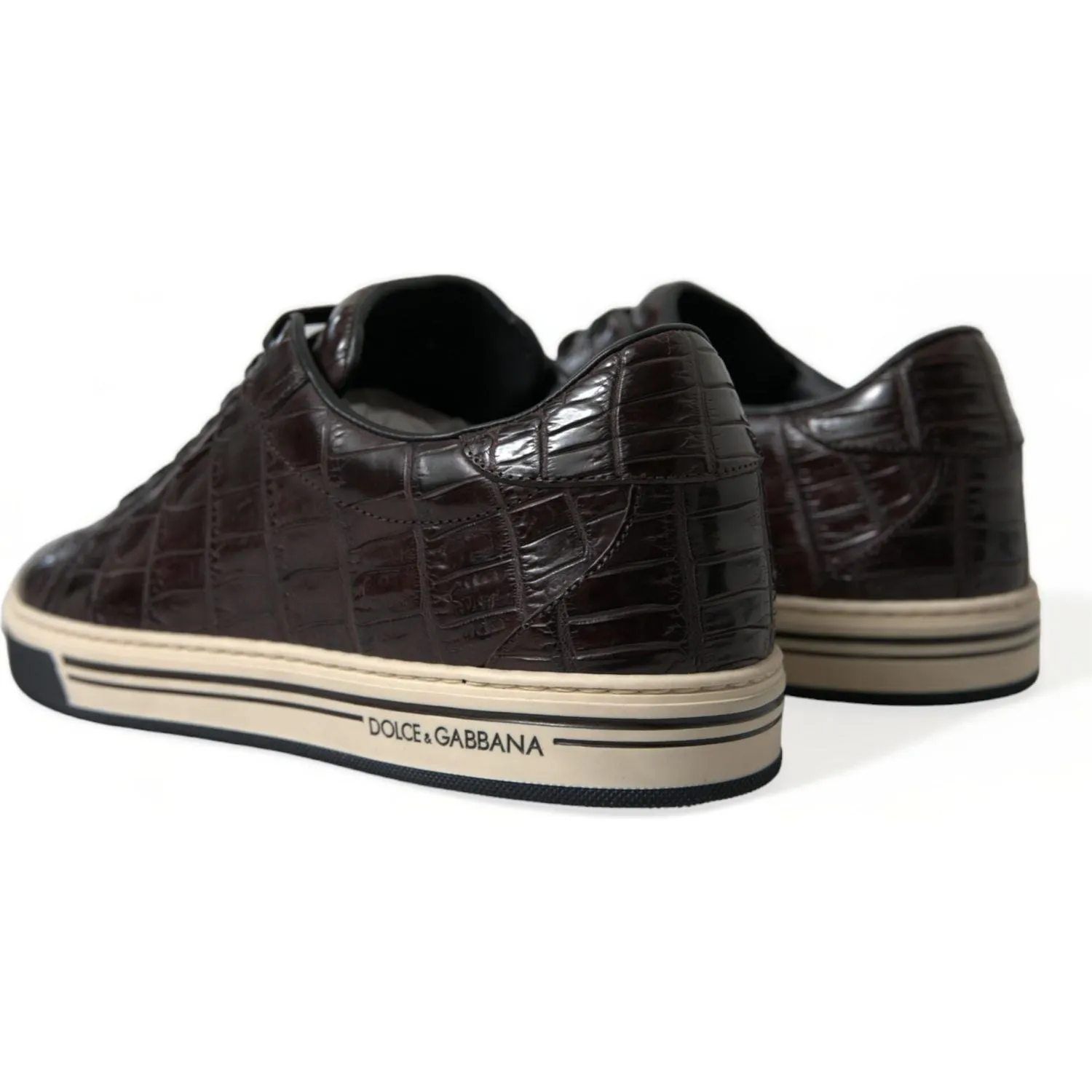 Dolce & Gabbana Elegant Exotic Leather Low-Top Sneakers