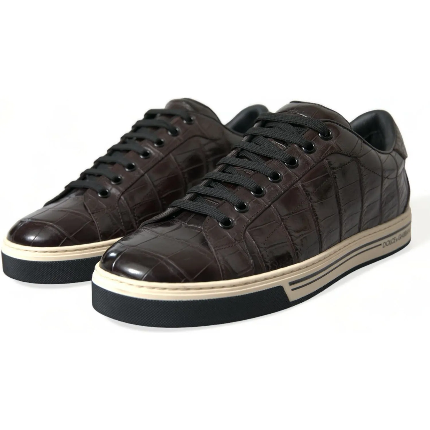 Dolce & Gabbana Elegant Exotic Leather Low-Top Sneakers