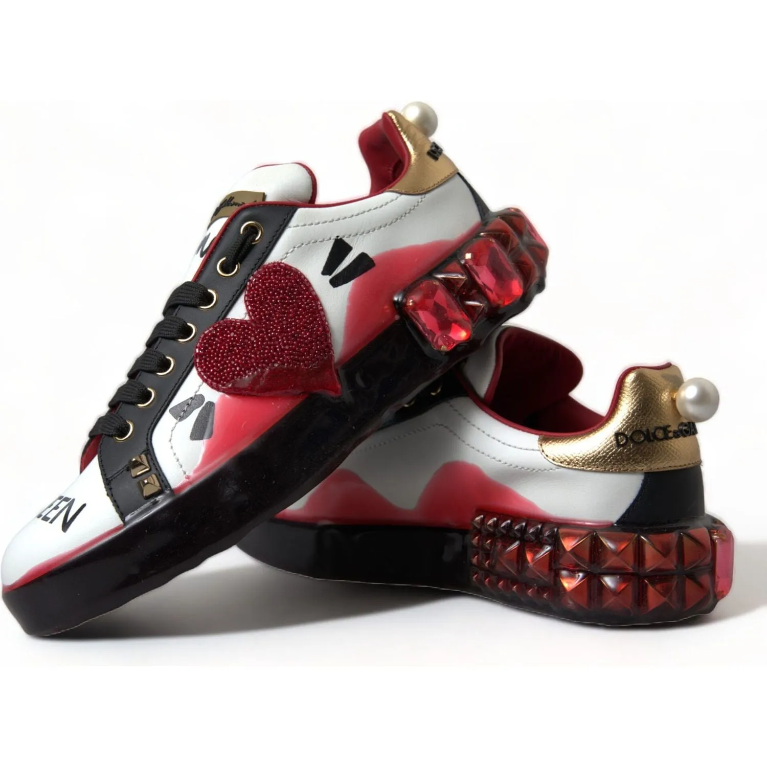 Dolce & Gabbana Elegant Portofino Crystal Sneakers