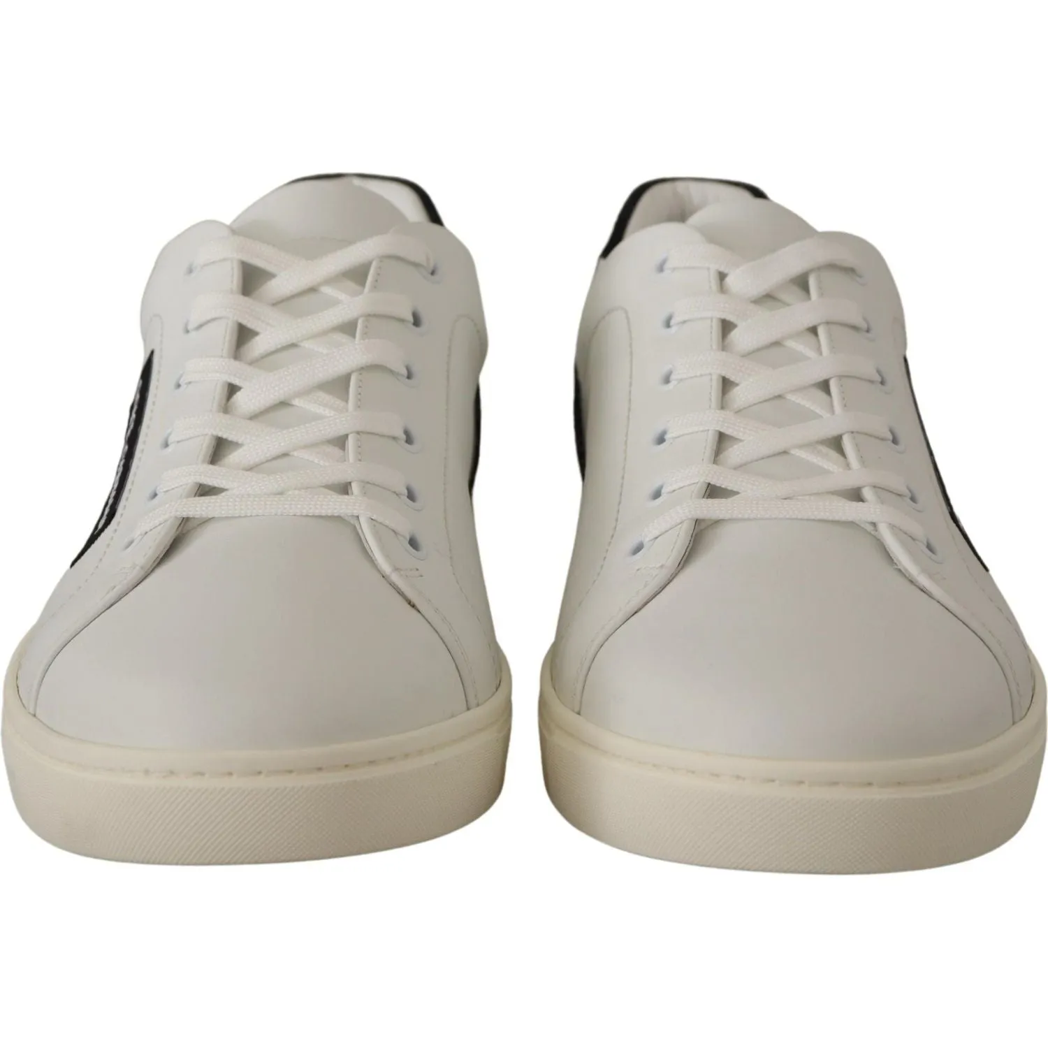 Dolce & Gabbana Elegant White Leather Low Top Sneakers