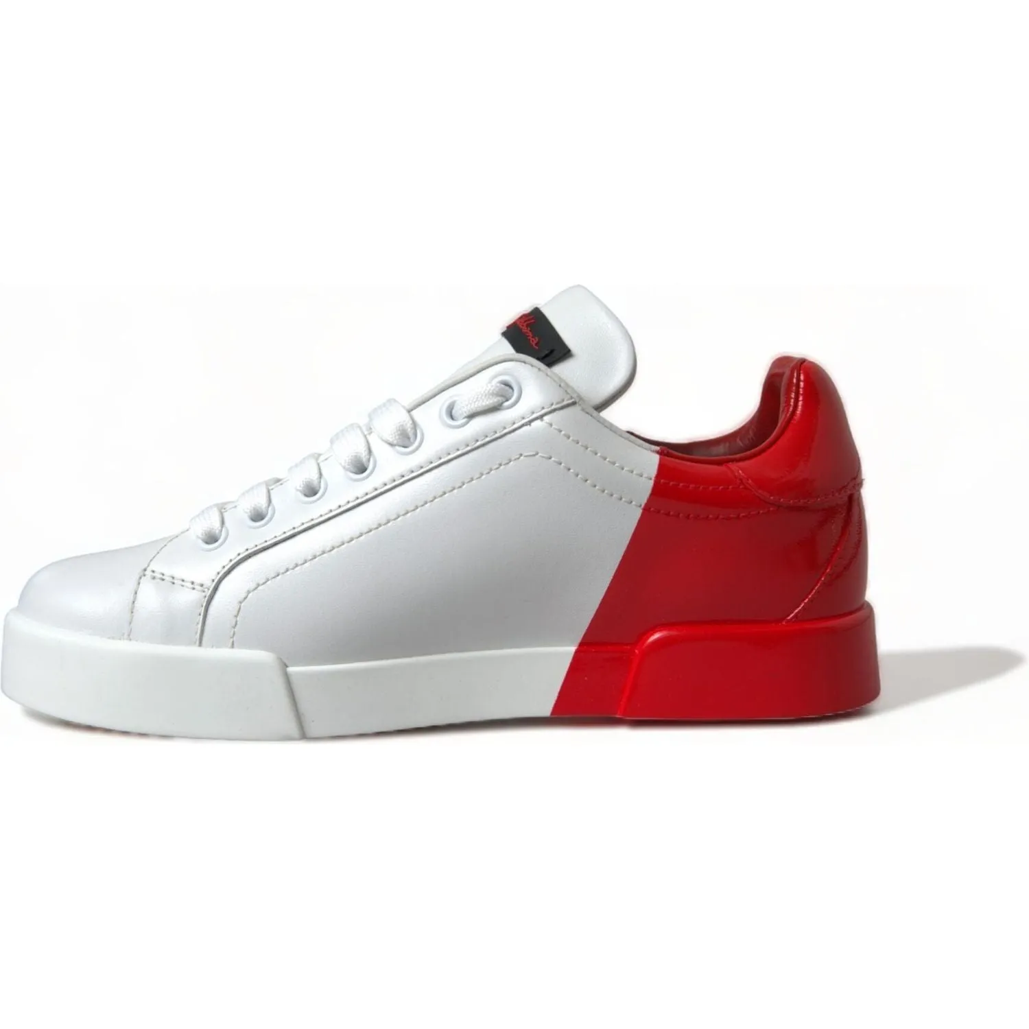 Dolce & Gabbana Elegant White Leather Portofino Sneakers