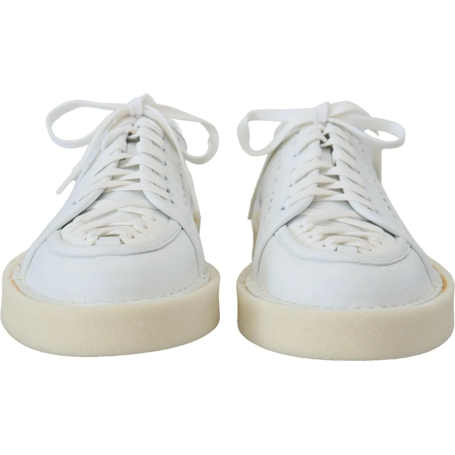 Dolce & Gabbana Elegant White Low Top Oxford Sneakers