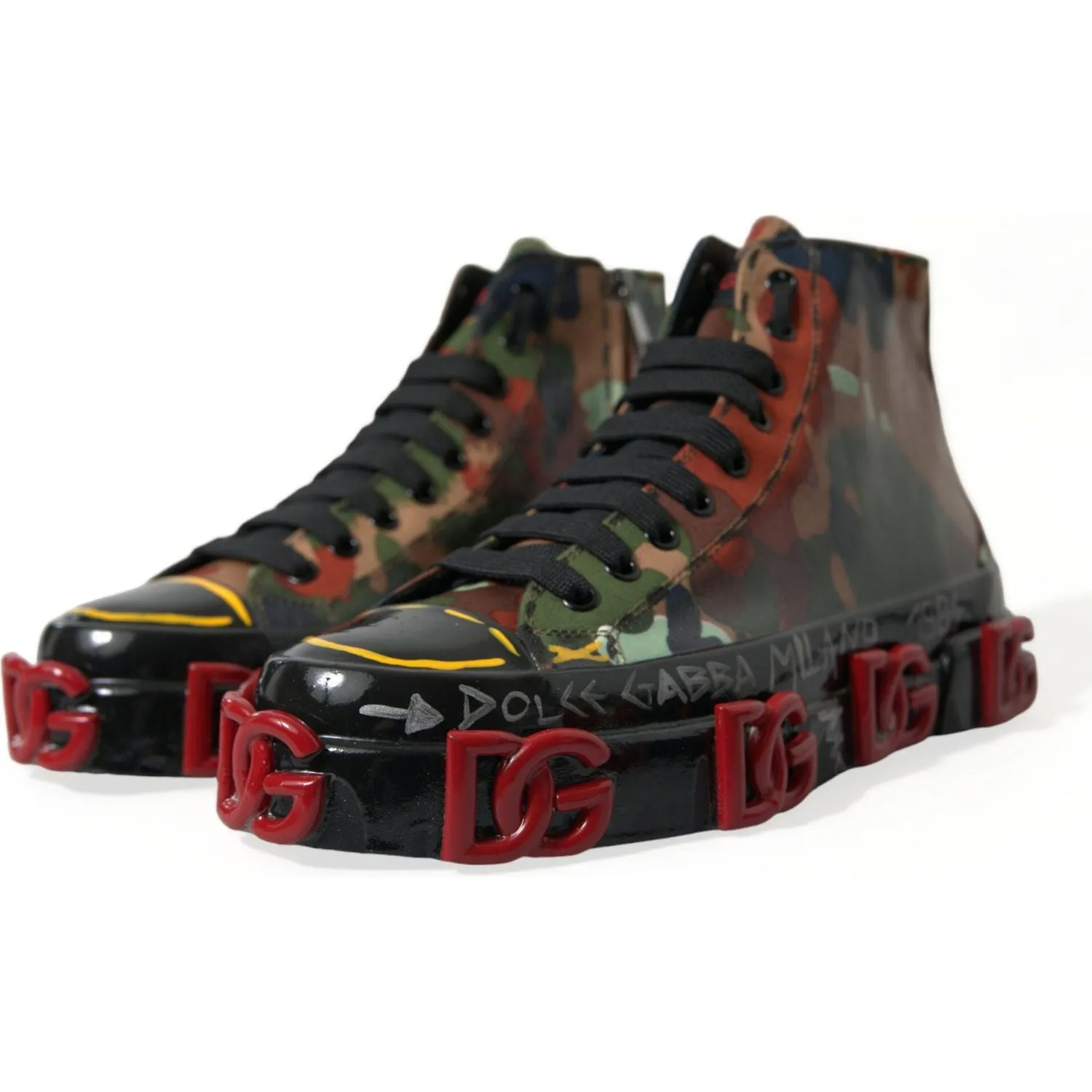 Dolce & Gabbana Multicolor High-Top Sneakers with Luxe Appeal