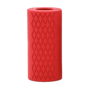 Dumbbell Barbell Grip Silicone Thick Bar Handle(Red)