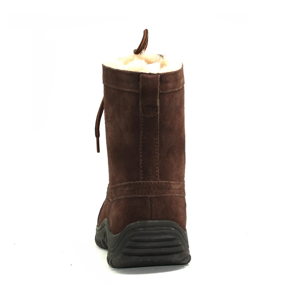 Finest Leather Sheepskin Boot - Chocolate