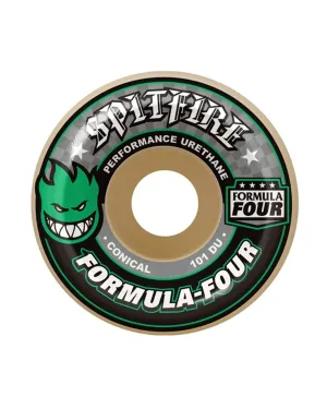 Formula 4 101d Conical Full Wheels - Green Print