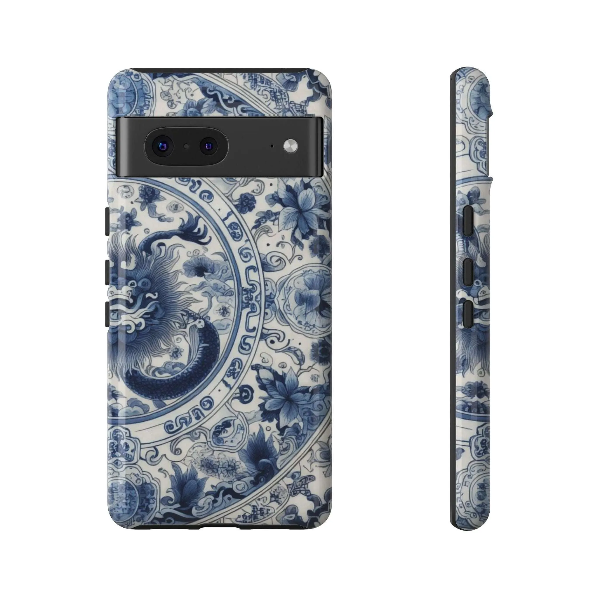 Get Ready to Take Your Cell Phone to the Next Level of Kitsch with this Blue and White Porcelain Look Dragon Case