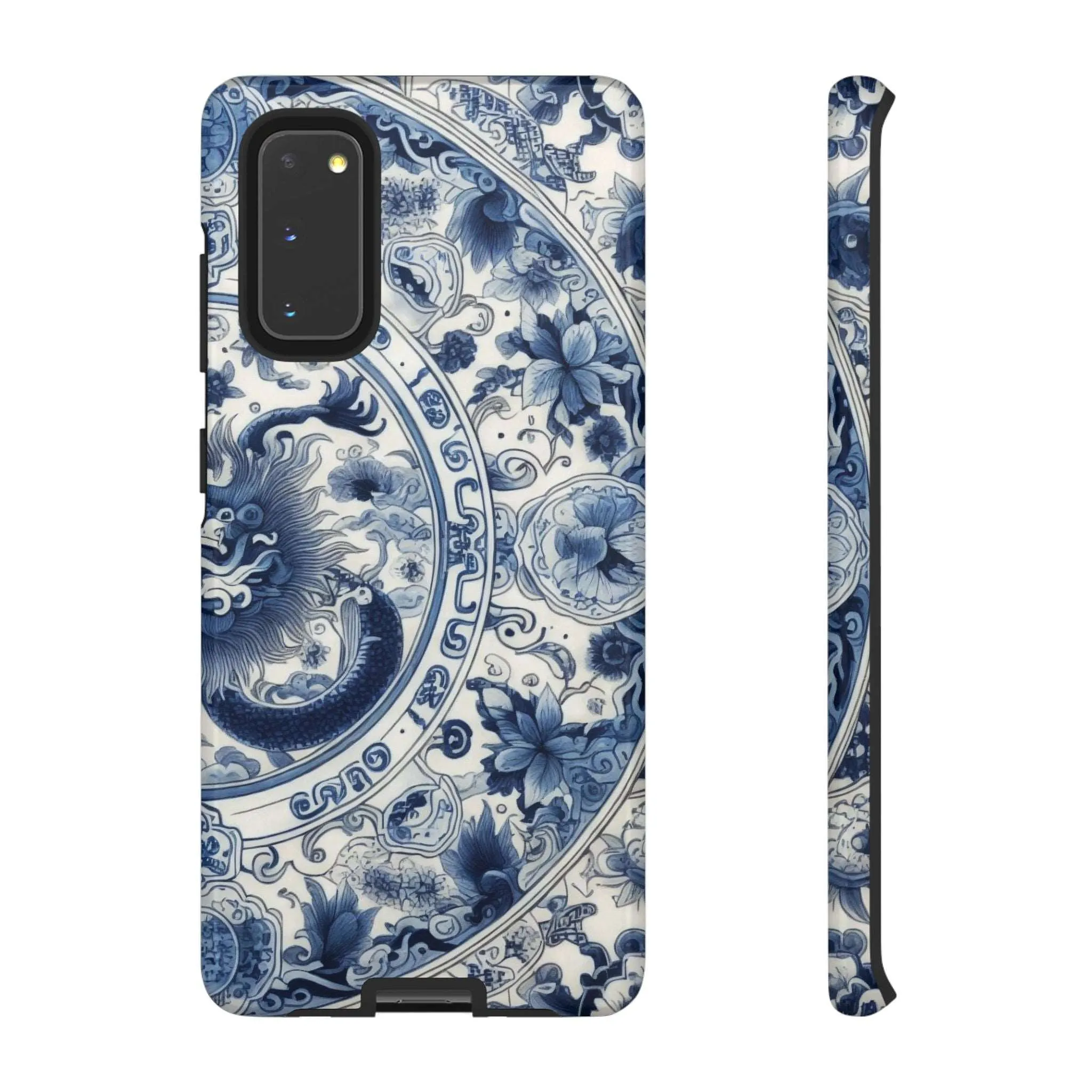 Get Ready to Take Your Cell Phone to the Next Level of Kitsch with this Blue and White Porcelain Look Dragon Case