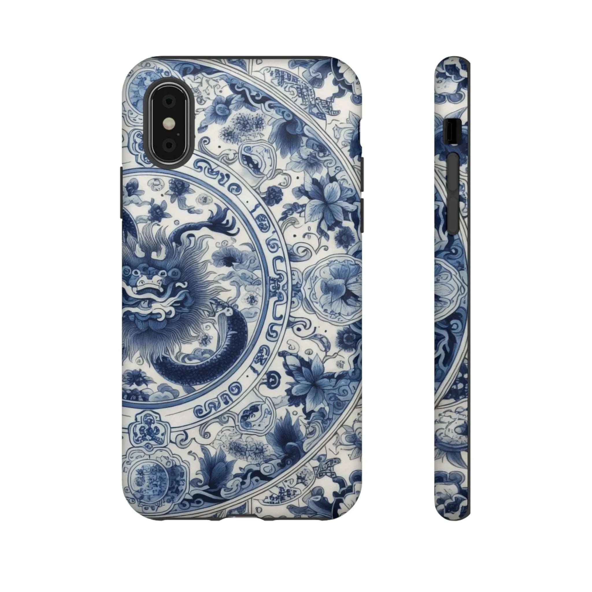 Get Ready to Take Your Cell Phone to the Next Level of Kitsch with this Blue and White Porcelain Look Dragon Case