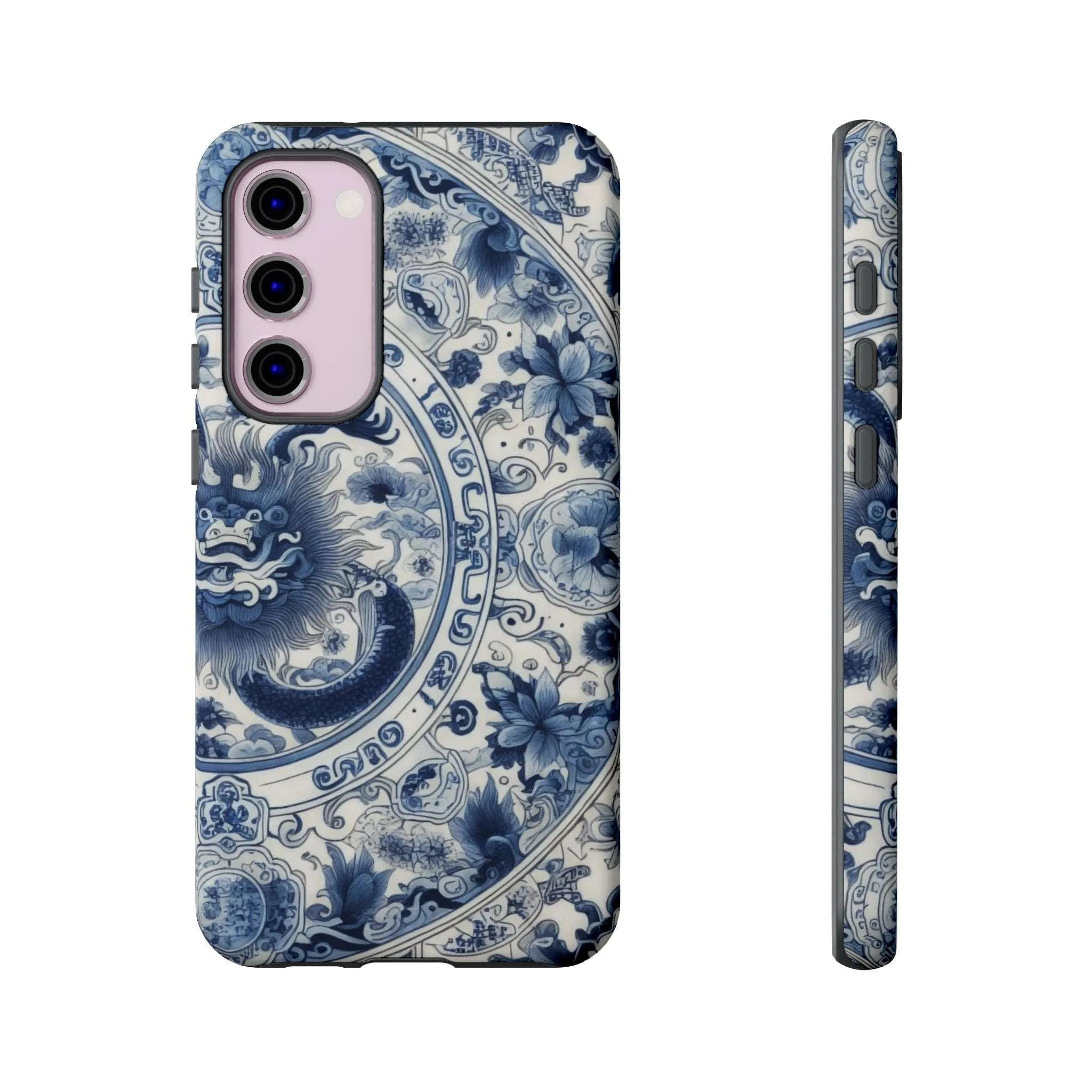 Get Ready to Take Your Cell Phone to the Next Level of Kitsch with this Blue and White Porcelain Look Dragon Case