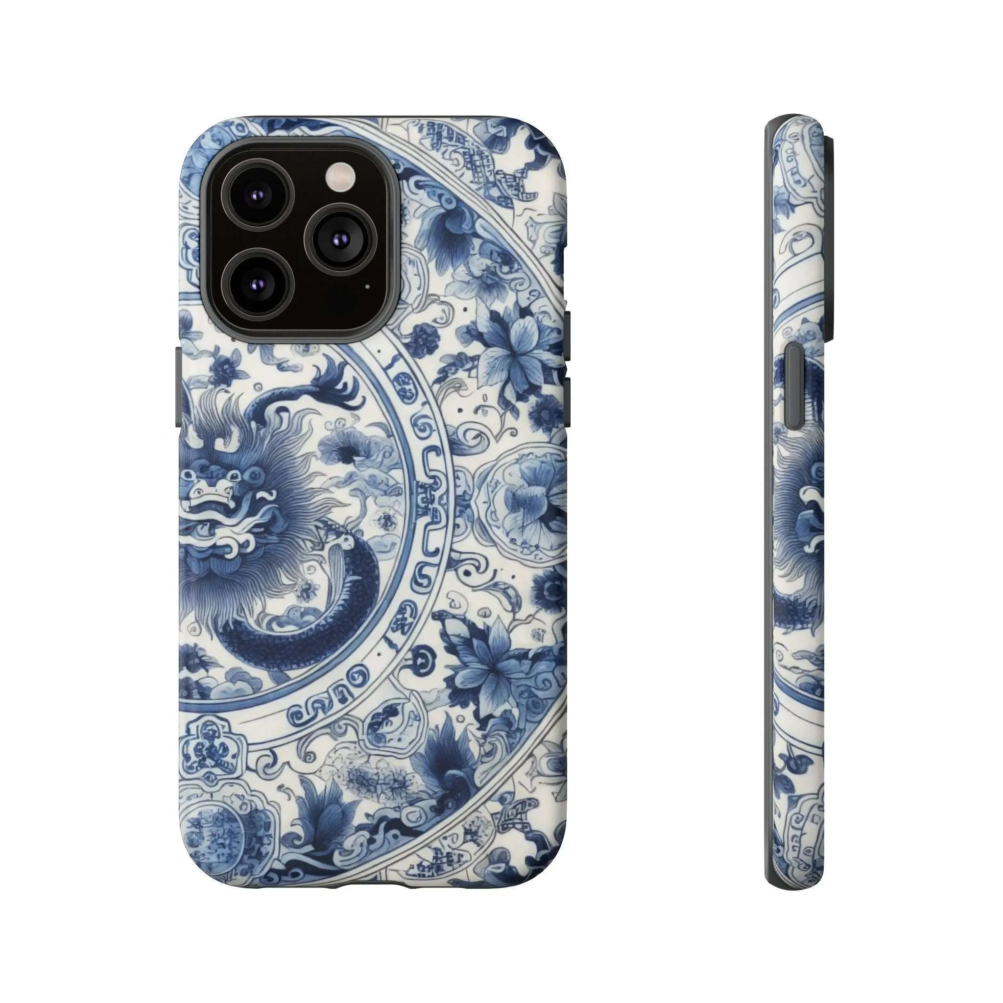 Get Ready to Take Your Cell Phone to the Next Level of Kitsch with this Blue and White Porcelain Look Dragon Case