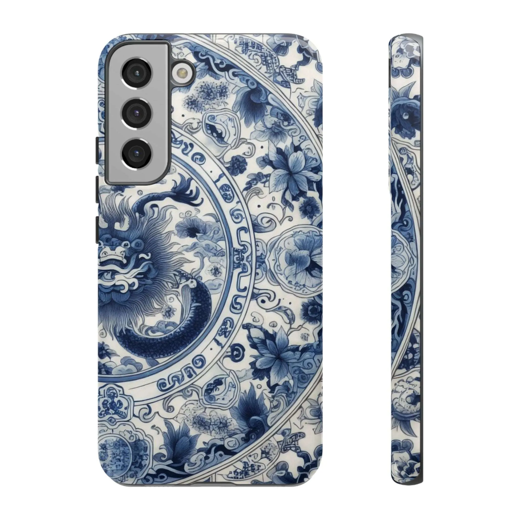 Get Ready to Take Your Cell Phone to the Next Level of Kitsch with this Blue and White Porcelain Look Dragon Case