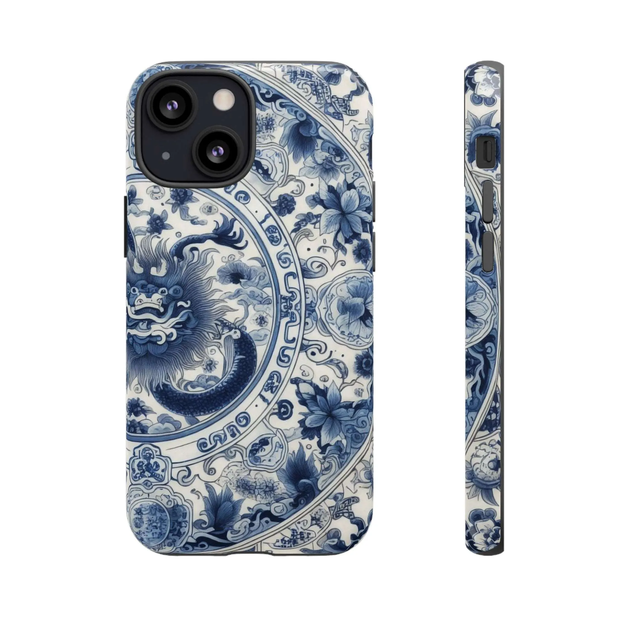 Get Ready to Take Your Cell Phone to the Next Level of Kitsch with this Blue and White Porcelain Look Dragon Case