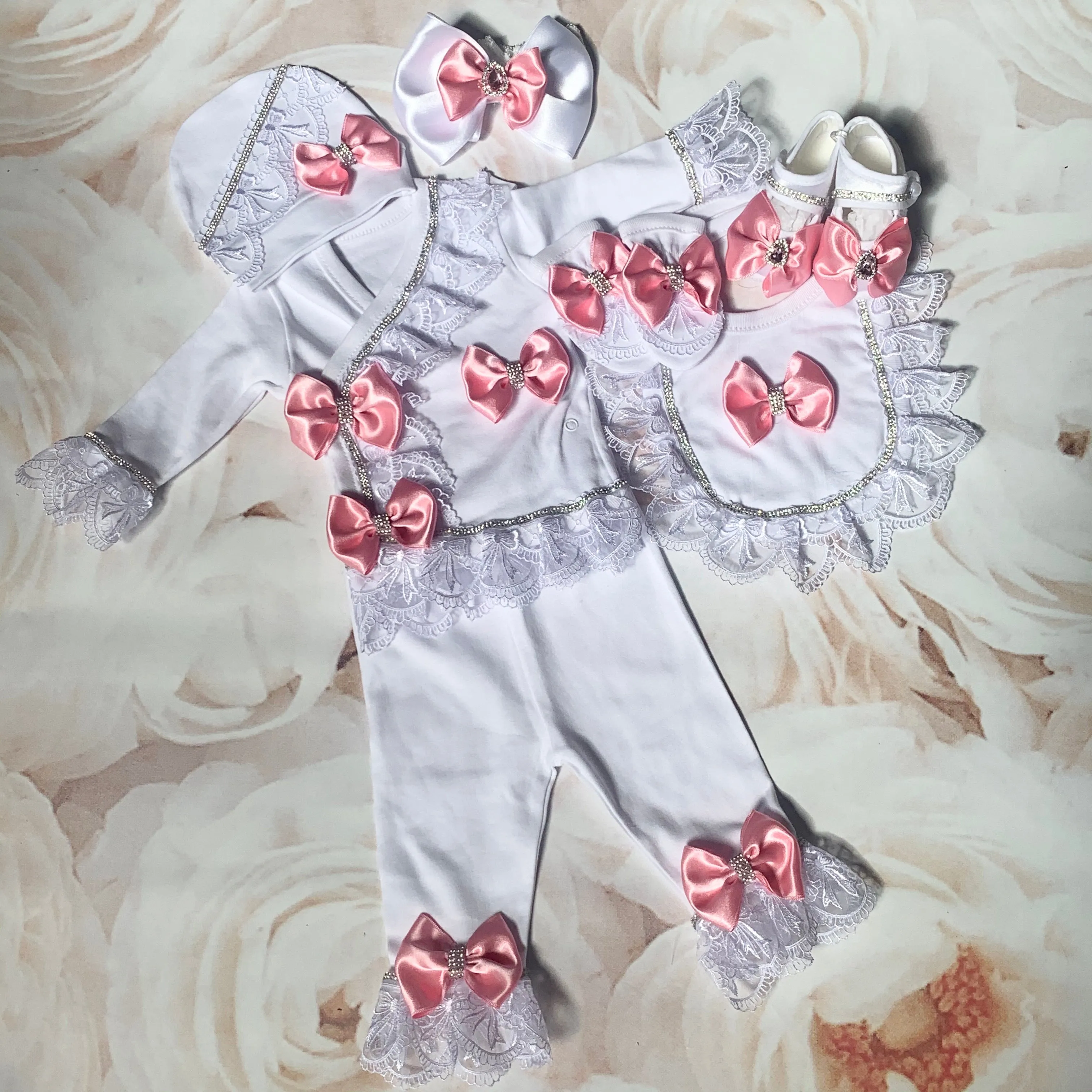 Giavanna Pink Bow Set