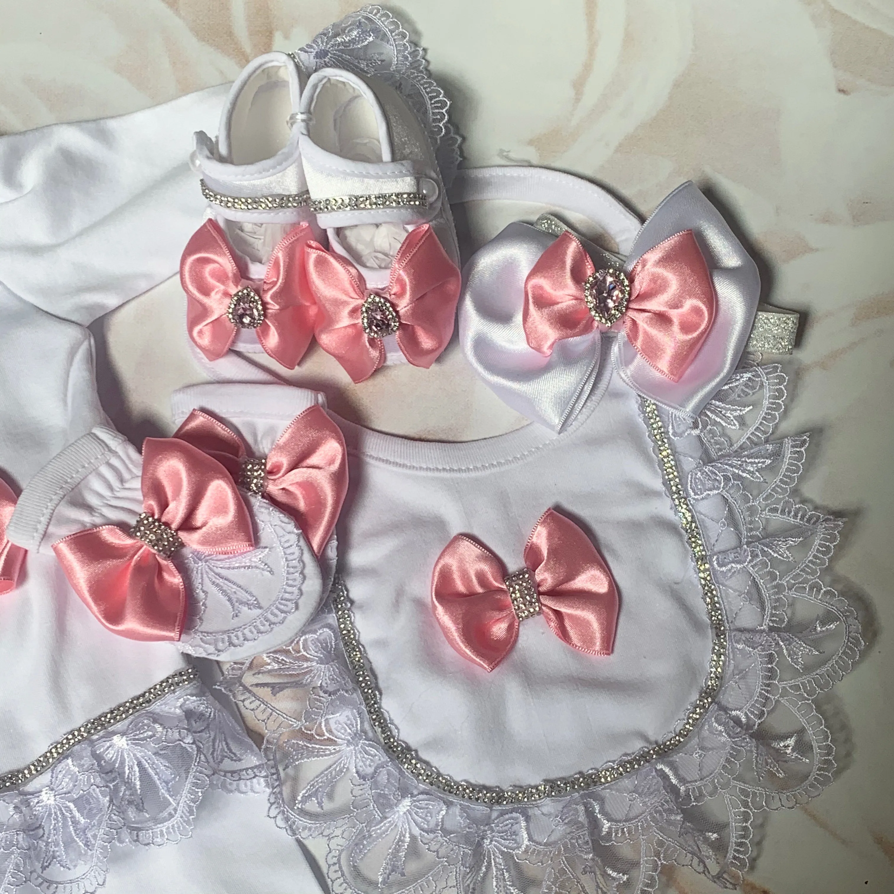 Giavanna Pink Bow Set