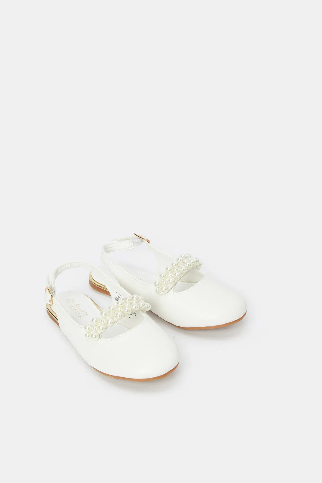 Girls White Pearl Ballerina