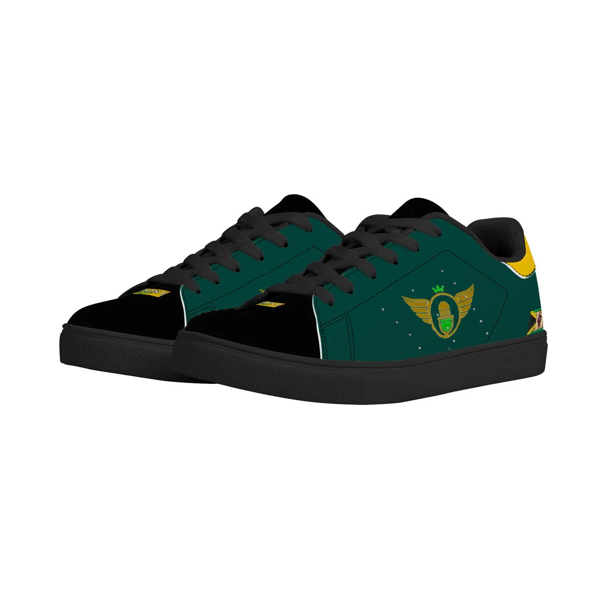 Gold Series - Gold and Green | Low Top Customized | Shoe Zero