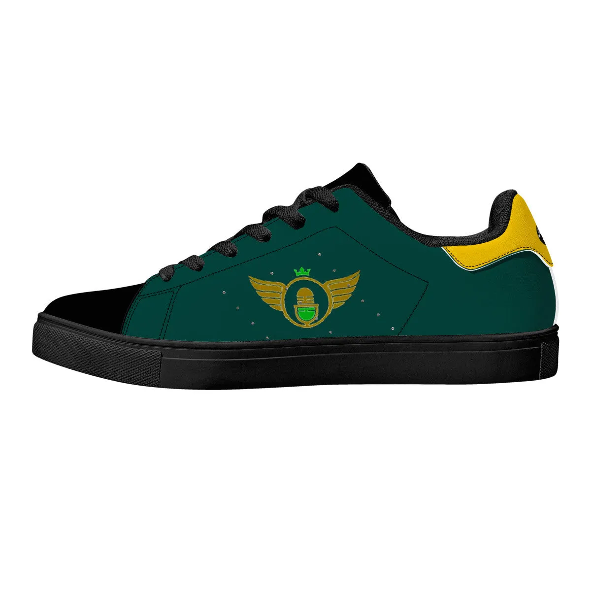 Gold Series - Gold and Green | Low Top Customized | Shoe Zero