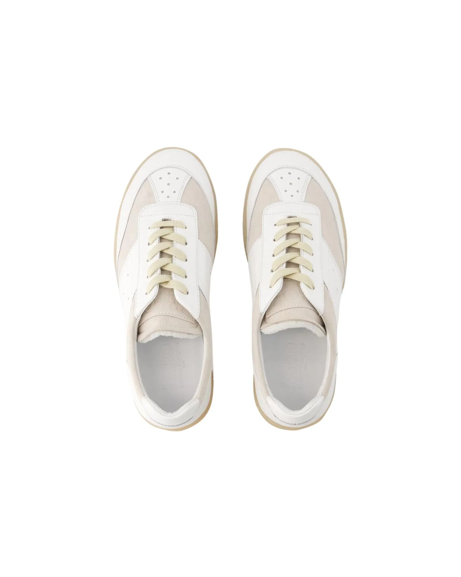 Grained Calfskin Court Sneakers with Top Laces