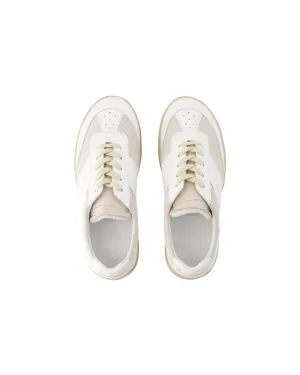 Grained Calfskin Court Sneakers with Top Laces