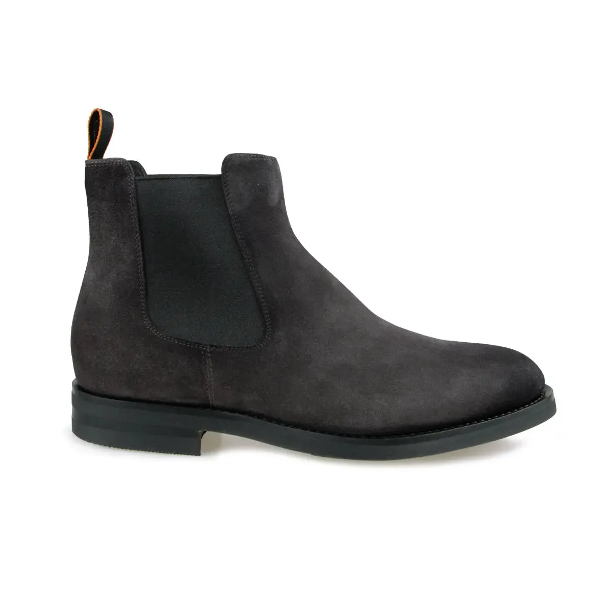 Grey Suede Leather Chelsea Boots