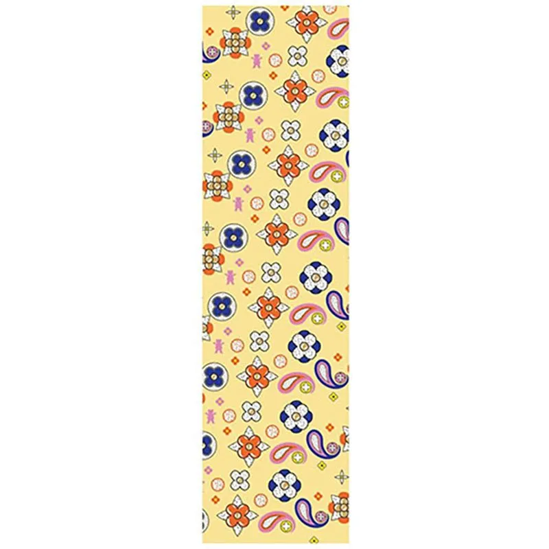 Grizzly 9" x 33" When In Rome Yellow Perforated Skateboard Grip Tape