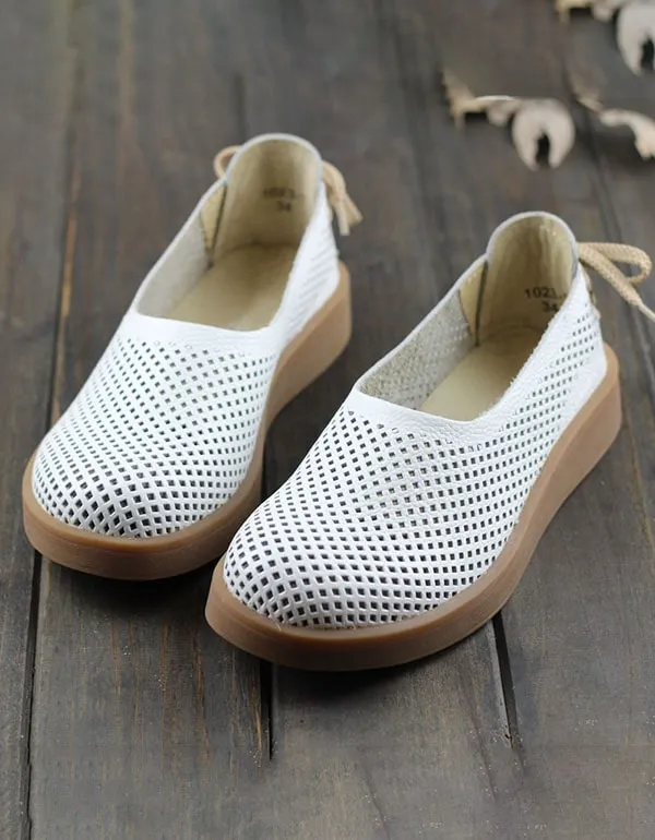 Handmade Soft Leather Retro Flat Shoes