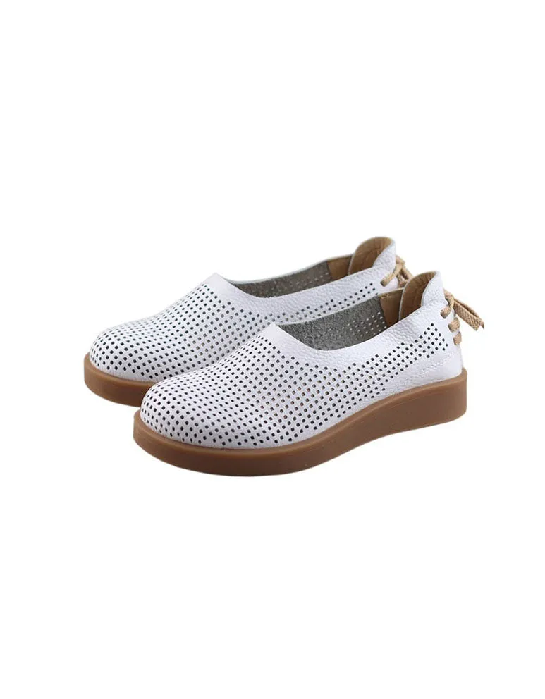 Handmade Soft Leather Retro Flat Shoes