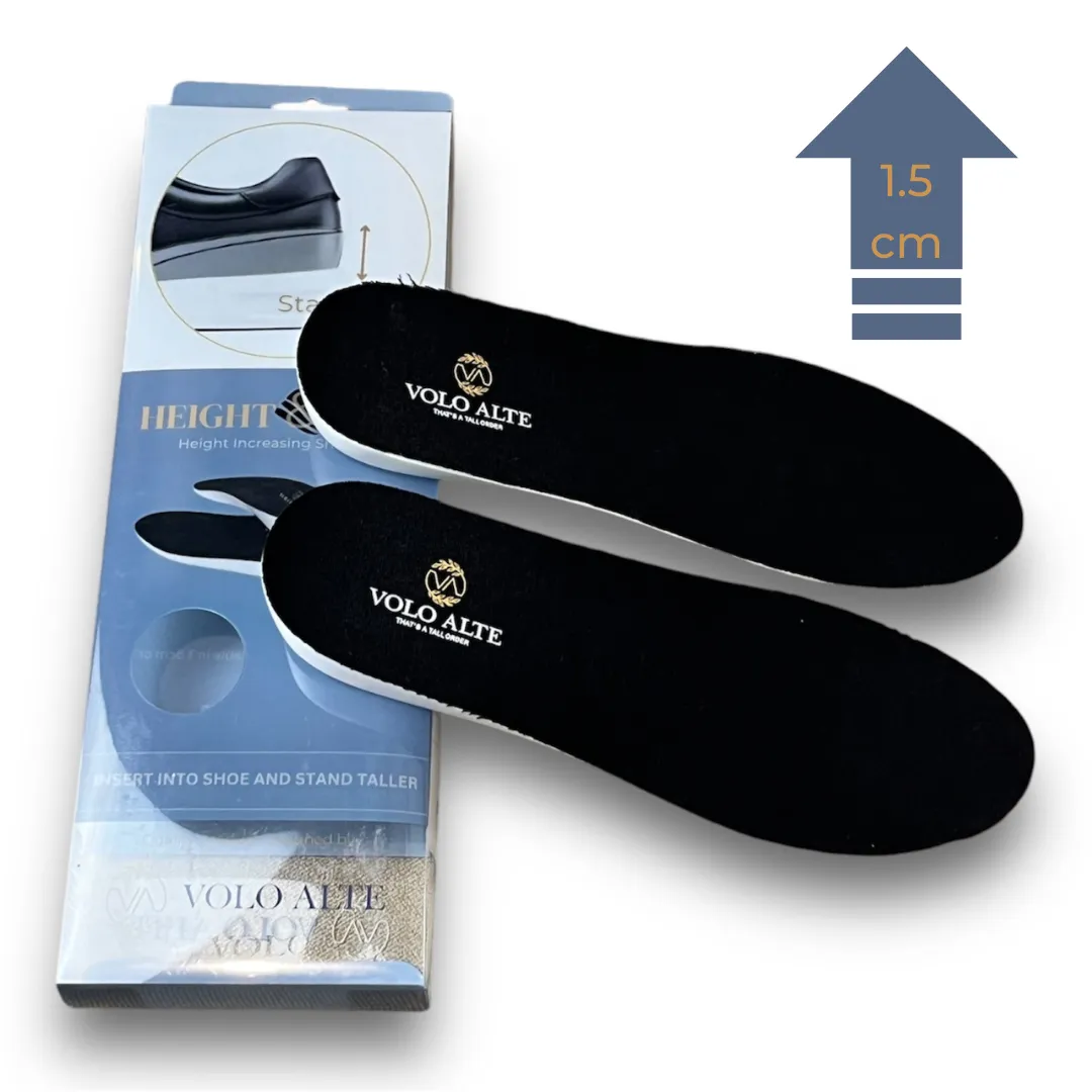 HEIGHT-&-SOLE Insoles added 1.5cm height boost - Easy insert