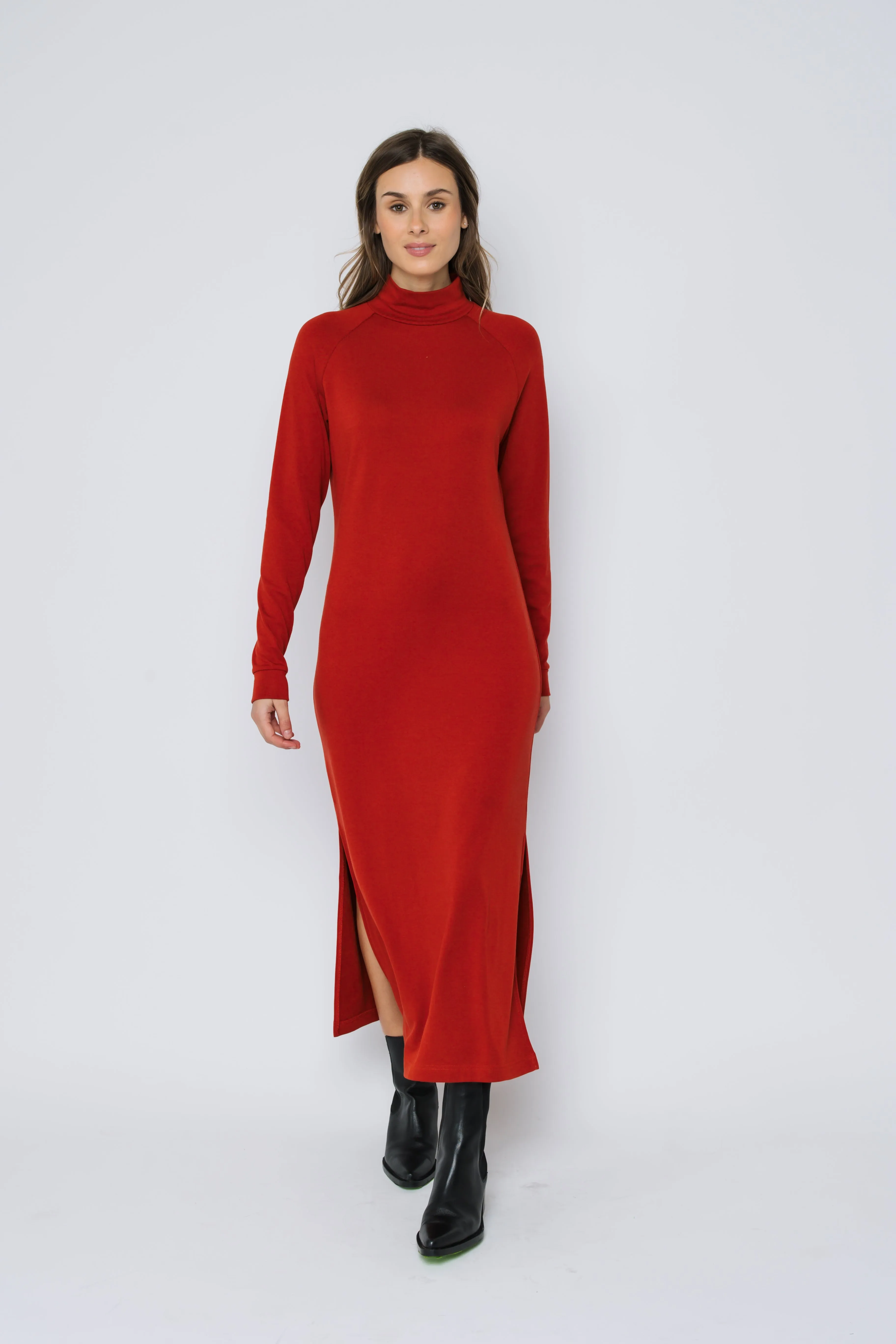 Ivy-Luxe Fleece Maxi Dress