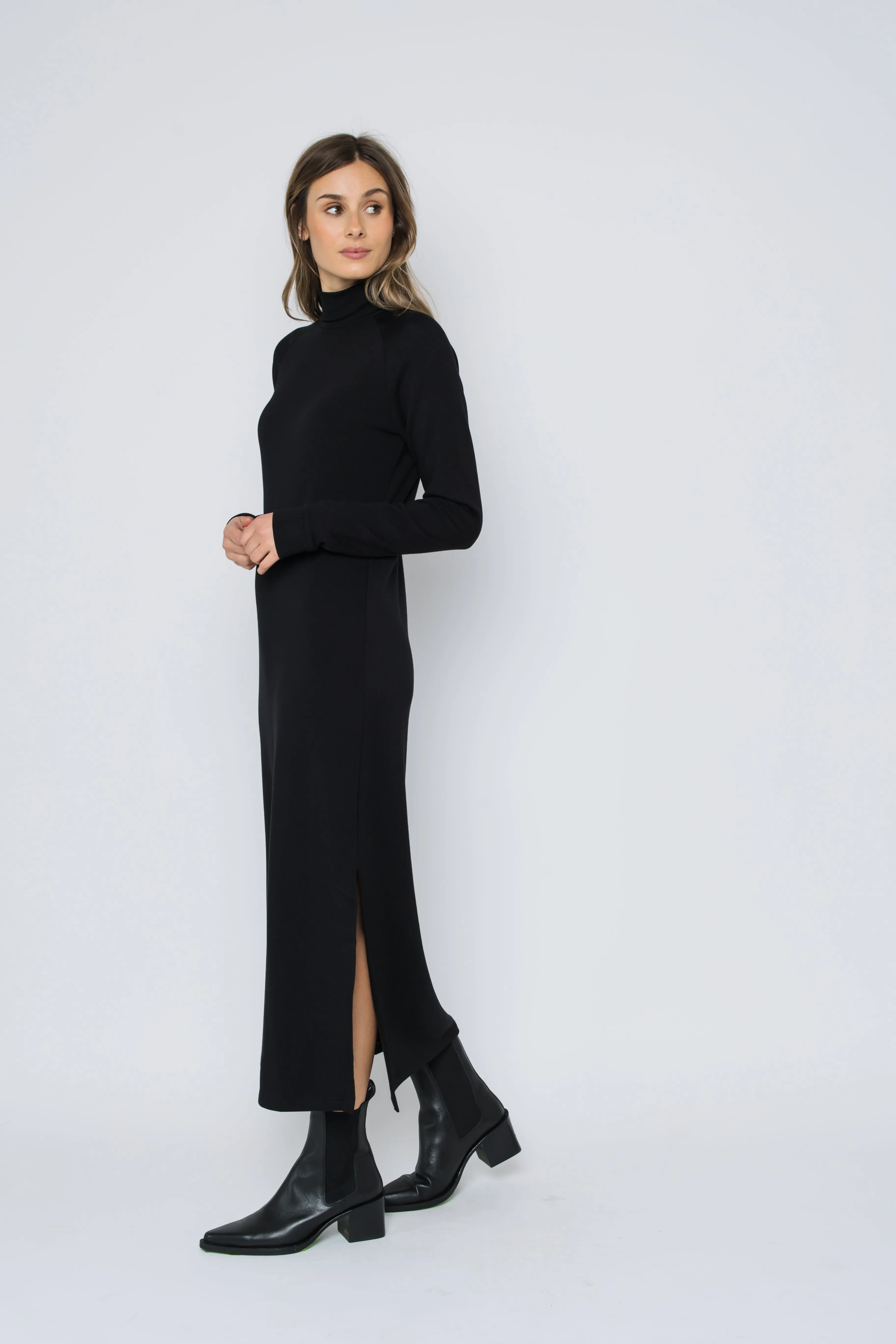 Ivy-Luxe Fleece Maxi Dress