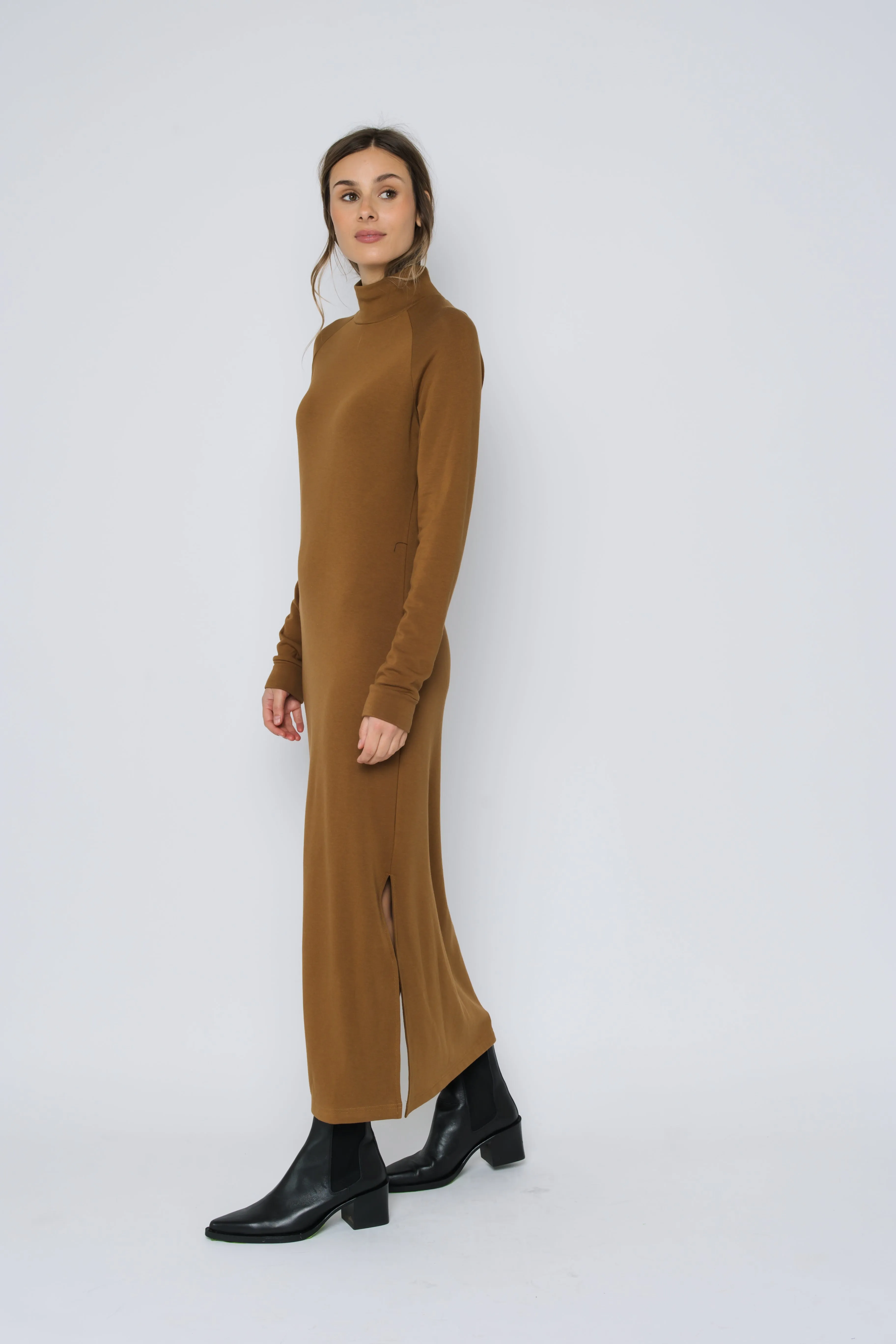 Ivy-Luxe Fleece Maxi Dress