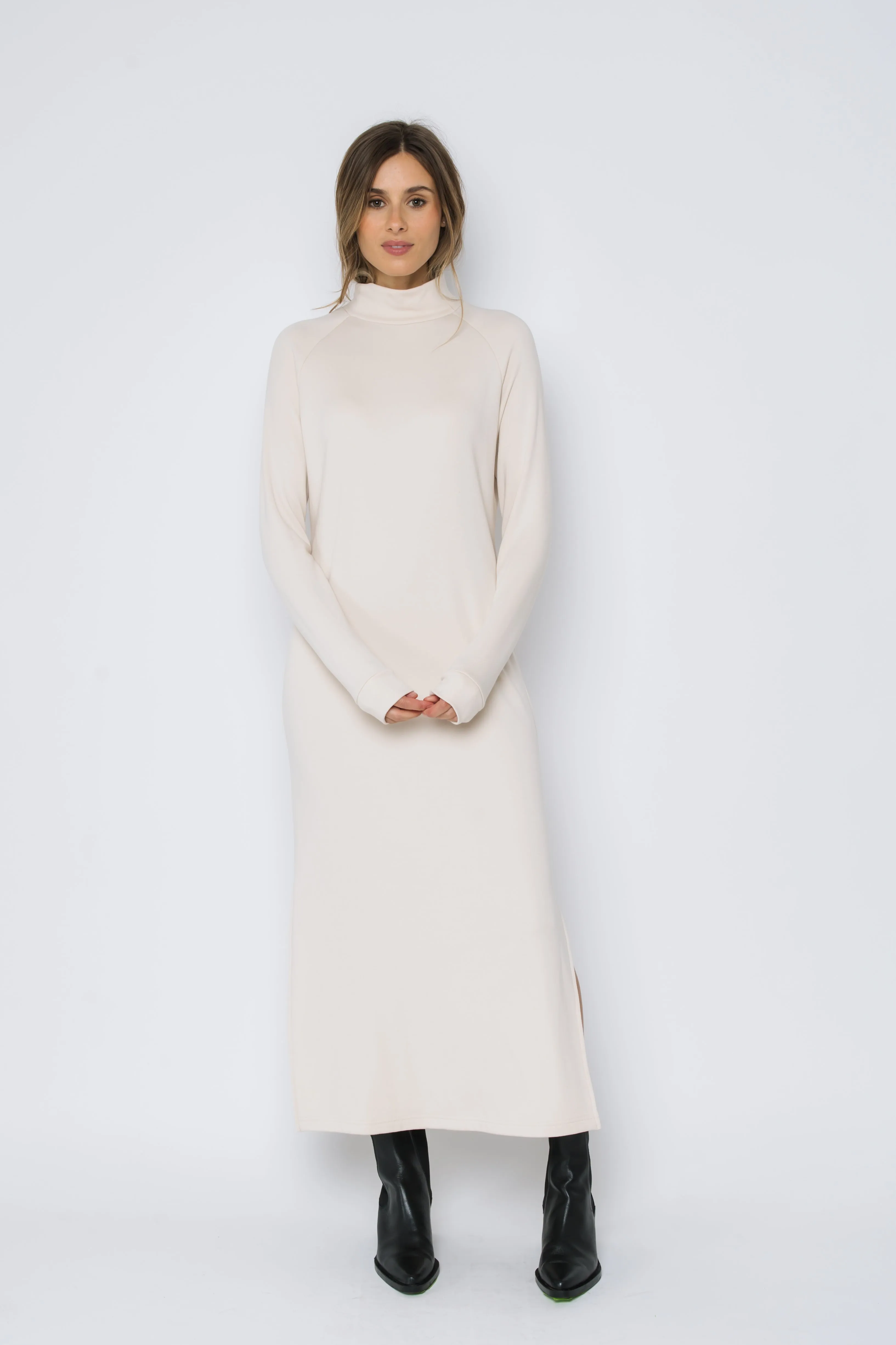 Ivy-Luxe Fleece Maxi Dress