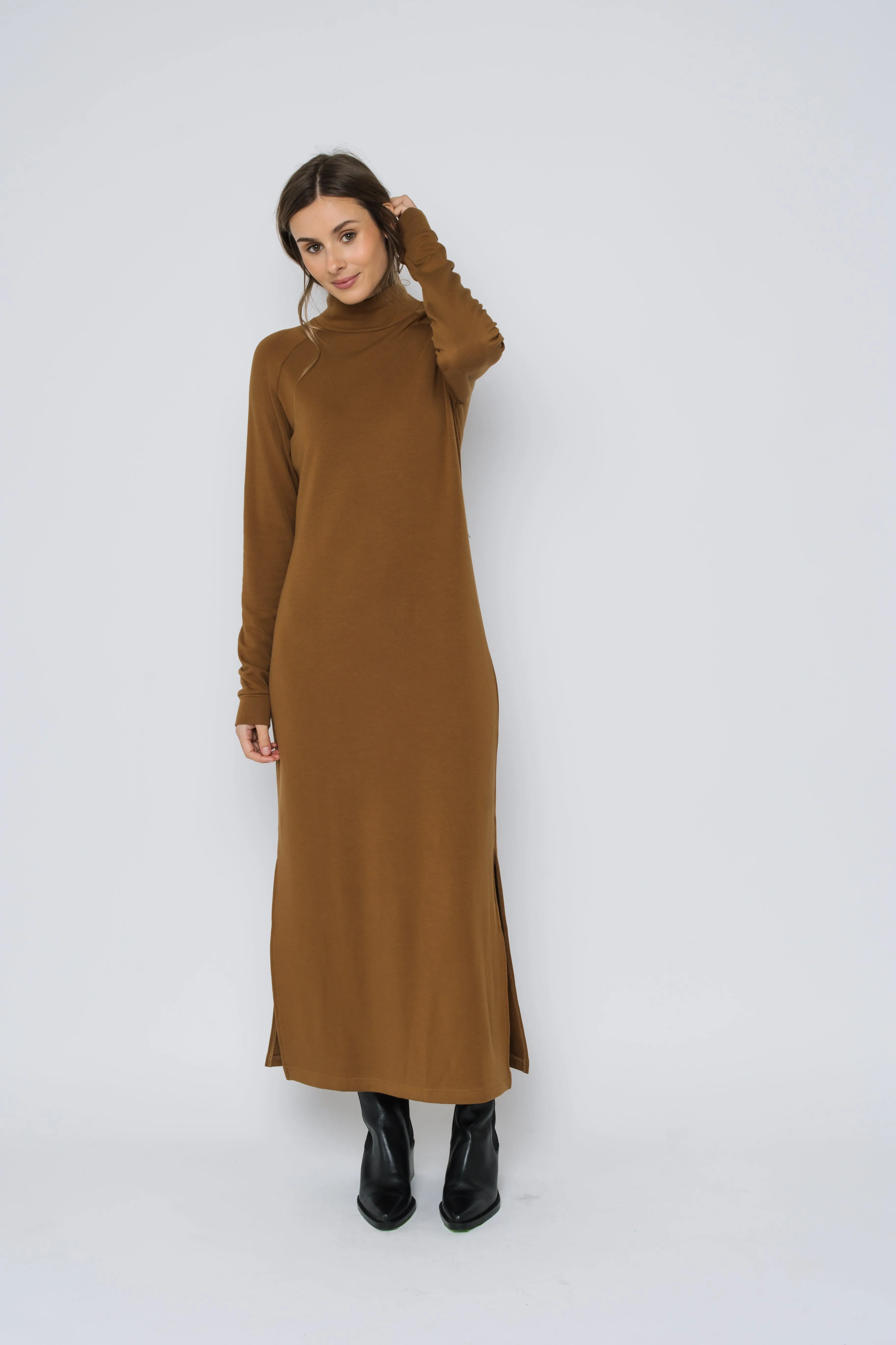 Ivy-Luxe Fleece Maxi Dress