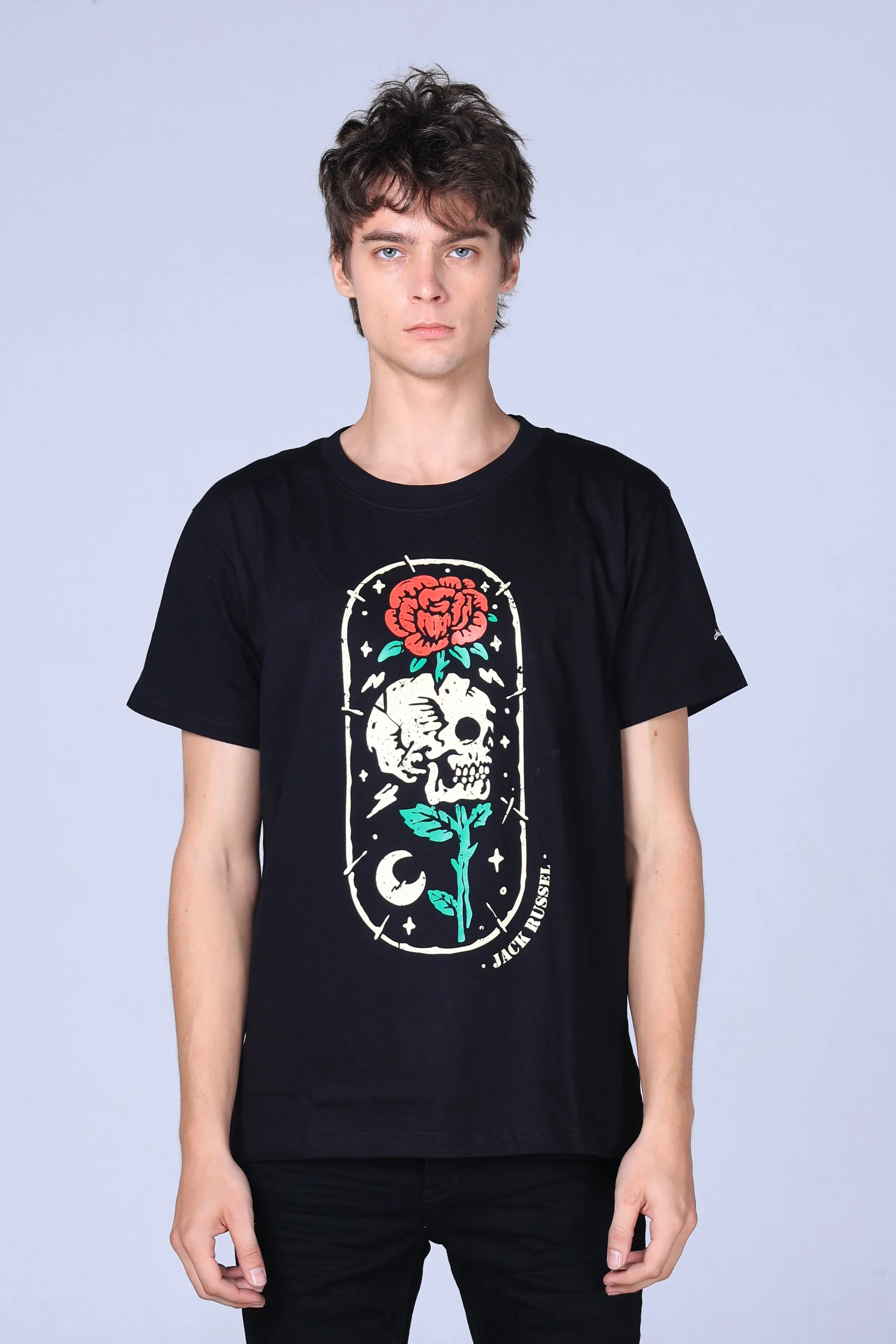 Jack Russel - Men T-Shirts - Klassik TJ-OV/BK/6 Oversized Super Black