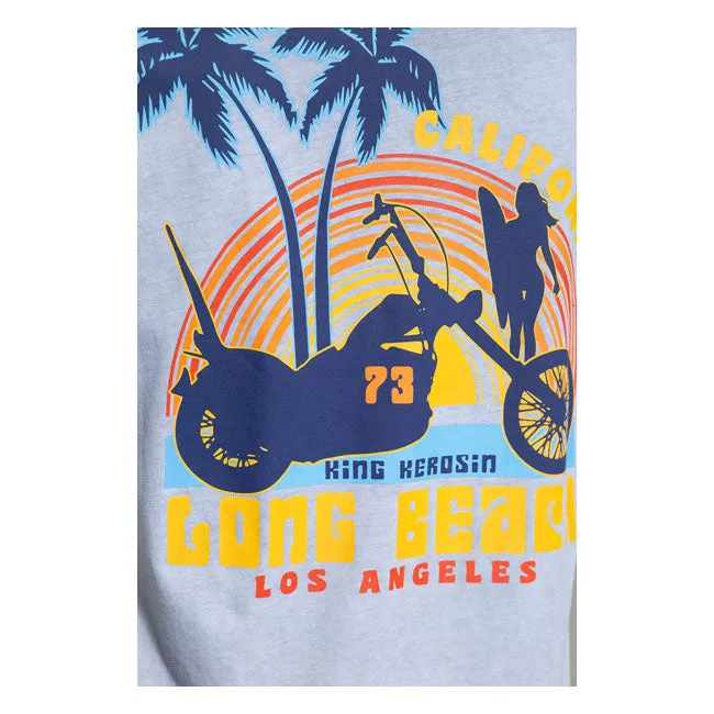 King Kerosin Long Beach T-Shirt Smoke Blue